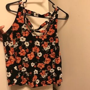 Crisscross floral top